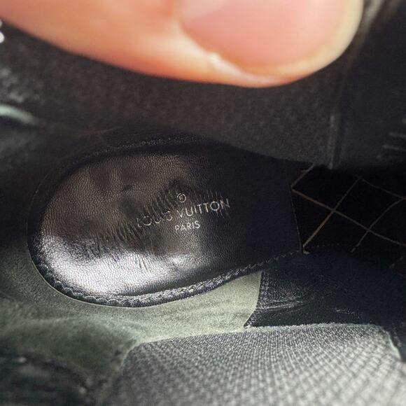 Louis Vuitton Monogram Revival Ankle Boots Size 37 Brown Logo Leather Block Heel - Picture 8 of 8